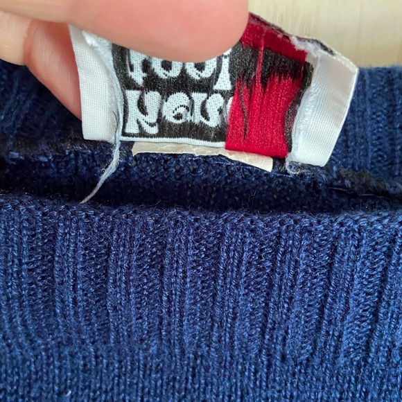 Kenneth Too Plus Blue Anchor Intarsia Knit Vintage 70s Plus Size Sweater Top XL - Picture 6 of 11